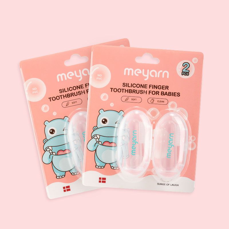 4 Counts Baby Silicone Finger Toothbrush - Natural CuteNest