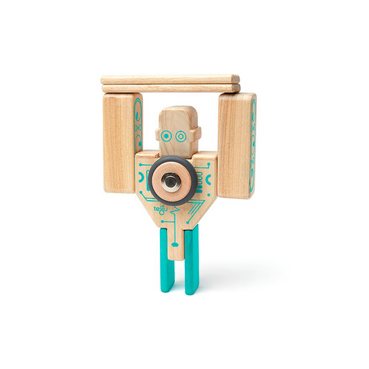Magbot <br>Magnetic Wooden Blocks <br>Future Collection, 9 pieces - Natural CuteNest