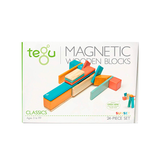 Magnetic Wooden Blocks 24-Piece Set - Natural CuteNest