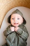 Moss Snow Wash Zip Hoodie - Natural CuteNest