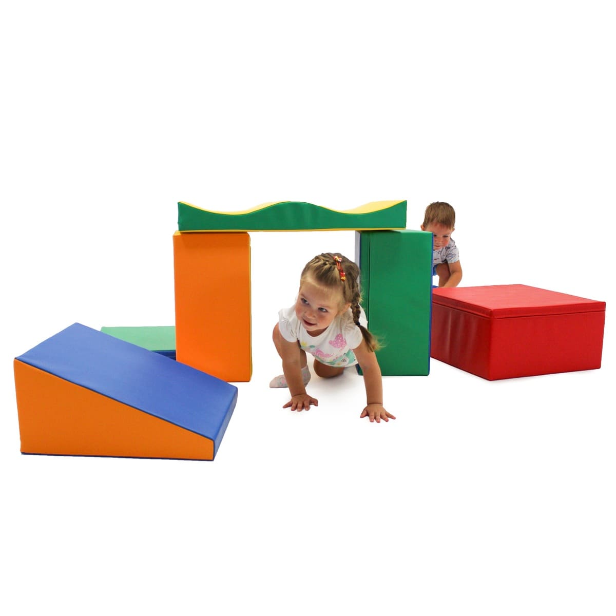 Soft Play Activity Set - Discoverer-Climber-IGLU Soft Play-white-M (39.4"x31.6")-Natural CuteNest