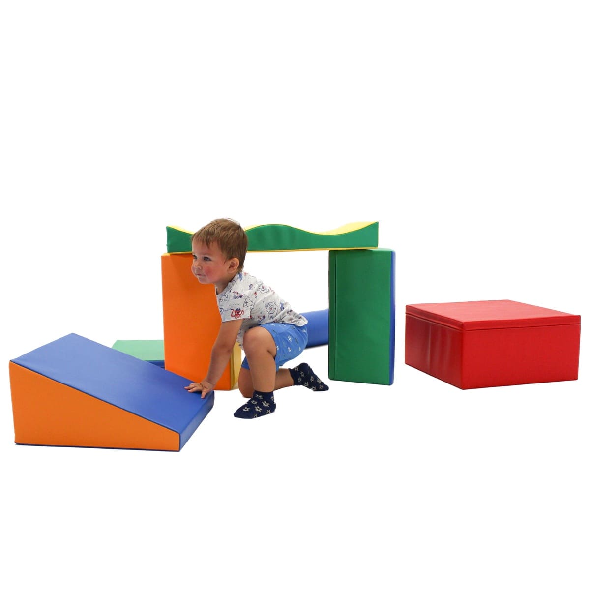 Soft Play Activity Set - Discoverer-Climber-IGLU Soft Play-white-M (39.4"x31.6")-Natural CuteNest