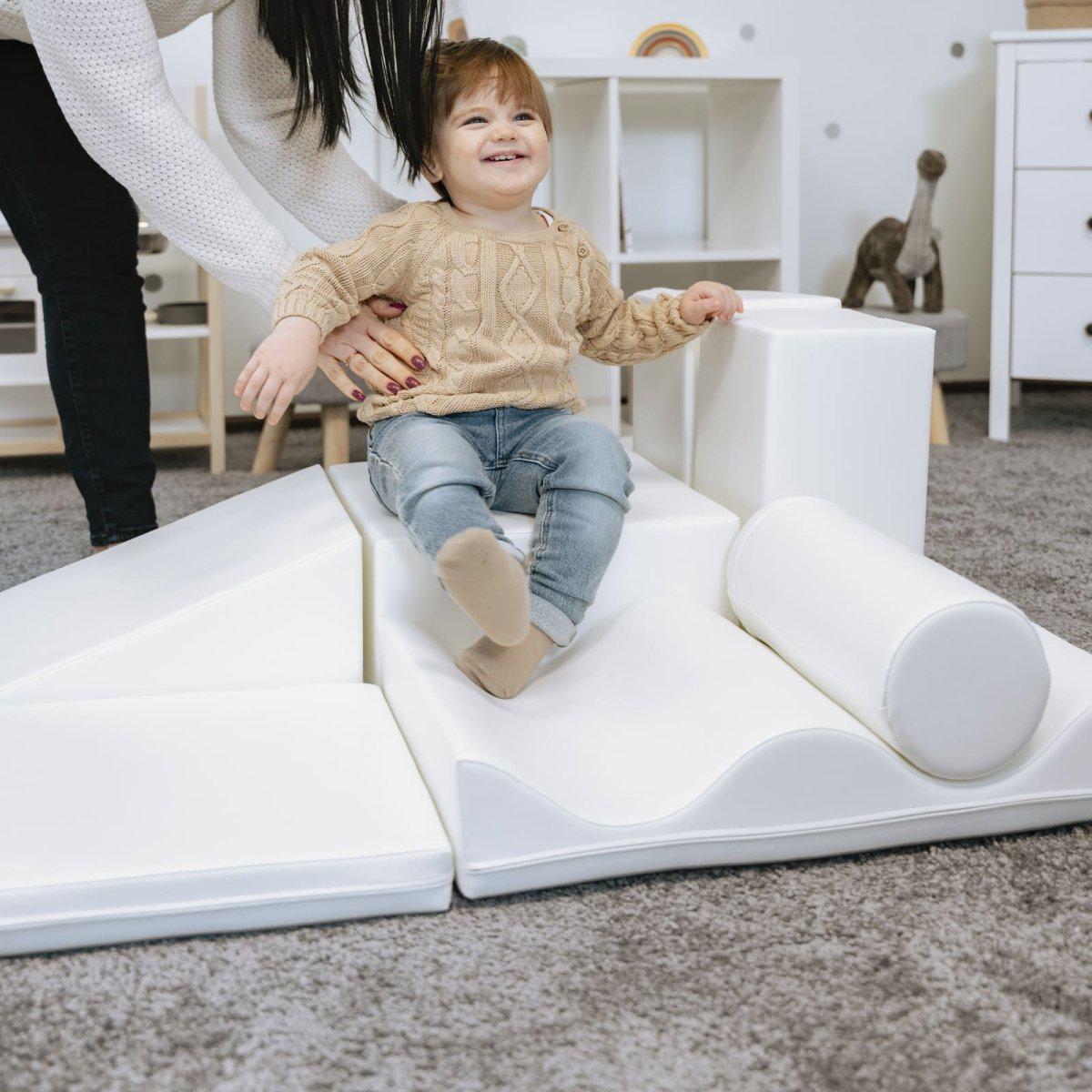 Soft Play Activity Set - Discoverer-Climber-IGLU Soft Play-white-M (39.4"x31.6")-Natural CuteNest