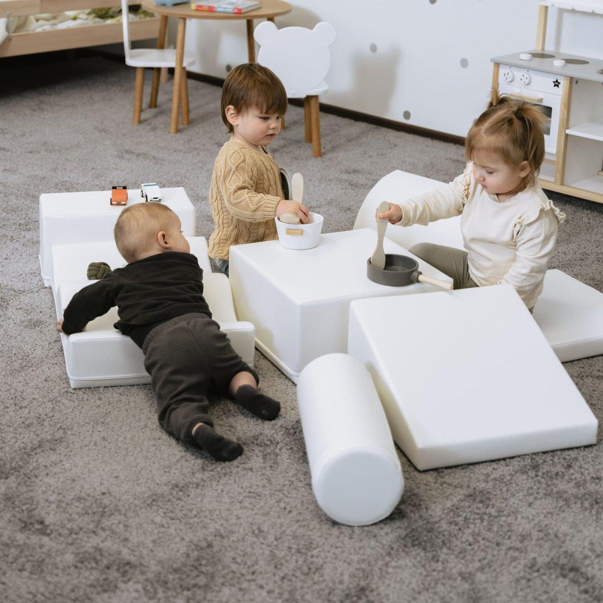 Soft Play Activity Set - Discoverer-Climber-IGLU Soft Play-white-M (39.4"x31.6")-Natural CuteNest