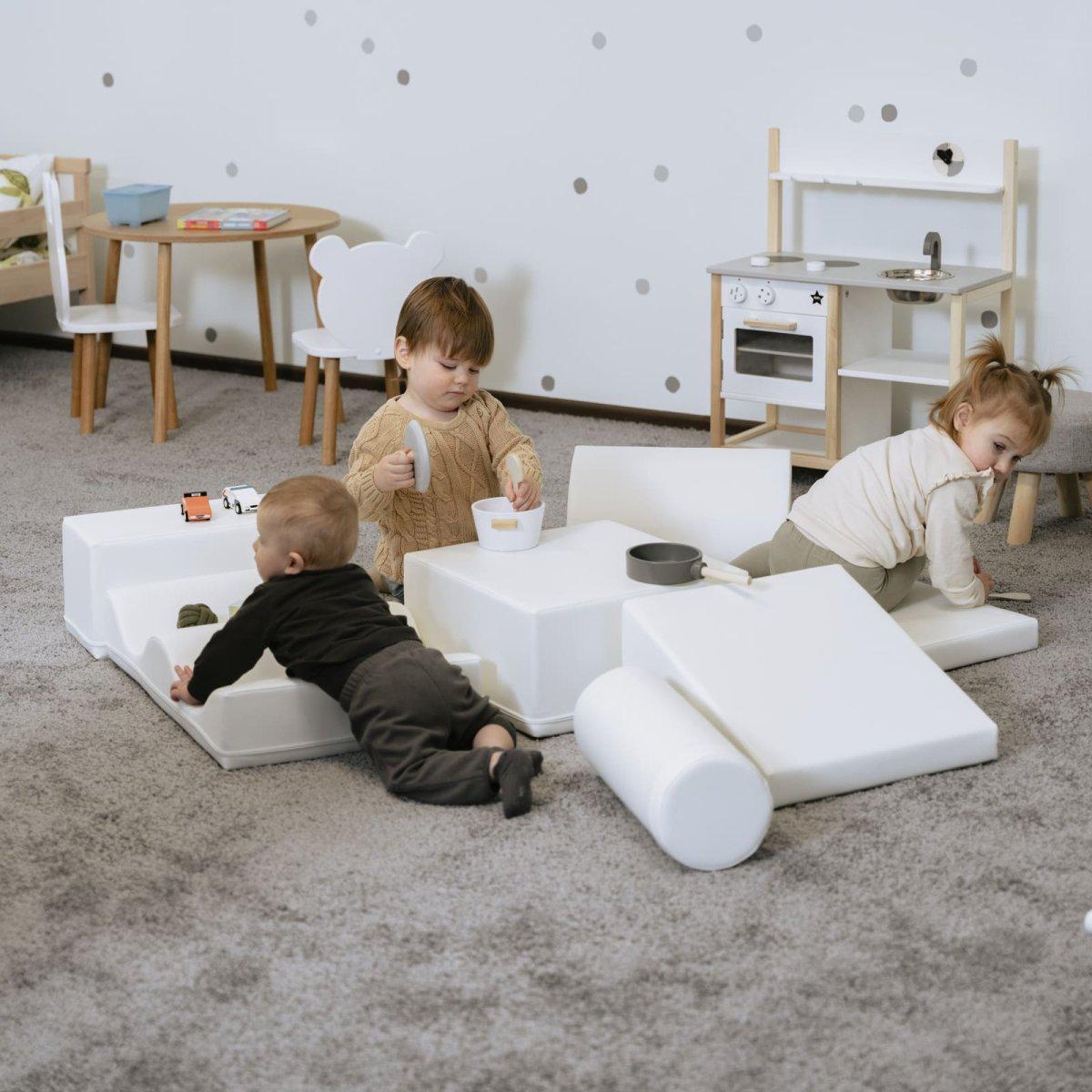 Soft Play Activity Set - Discoverer-Climber-IGLU Soft Play-white-M (39.4"x31.6")-Natural CuteNest