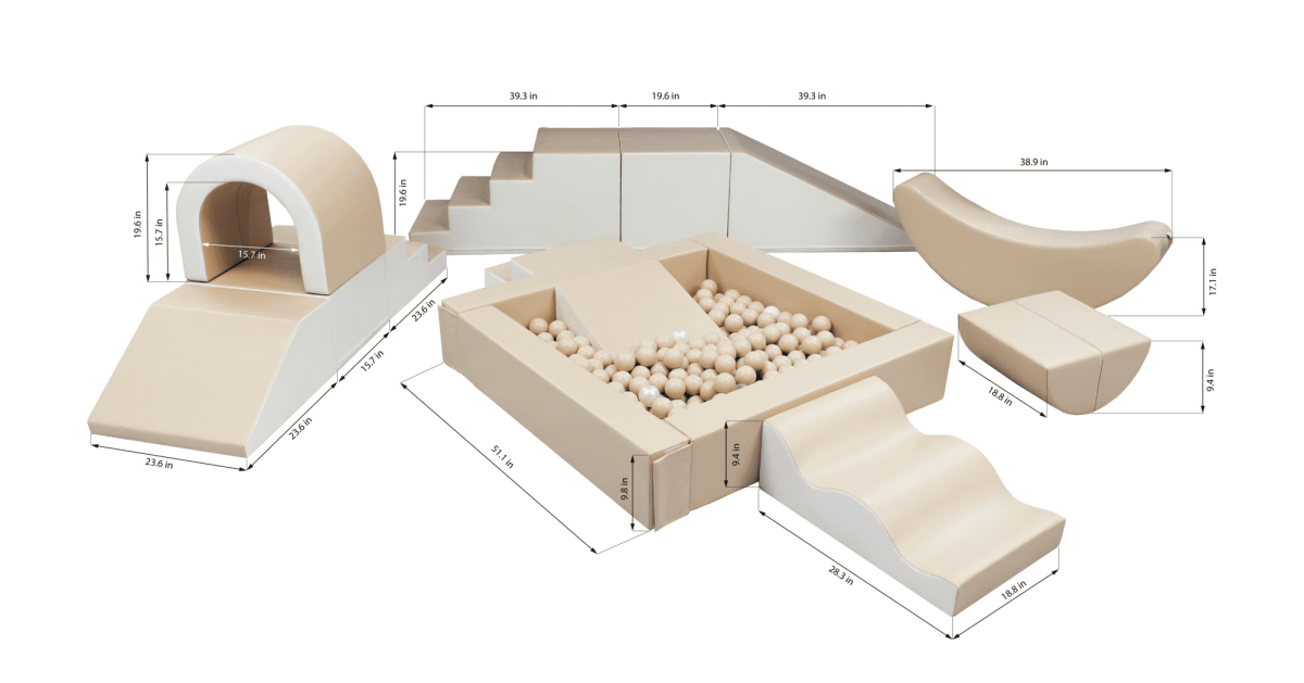 Soft Play Party Set-Building-IGLU Soft Play-white-Natural CuteNest