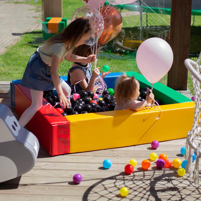 Soft Play Square Ball Pit - Ball Play Heaven-Ball Pit-IGLU Soft Play-white-Natural CuteNest