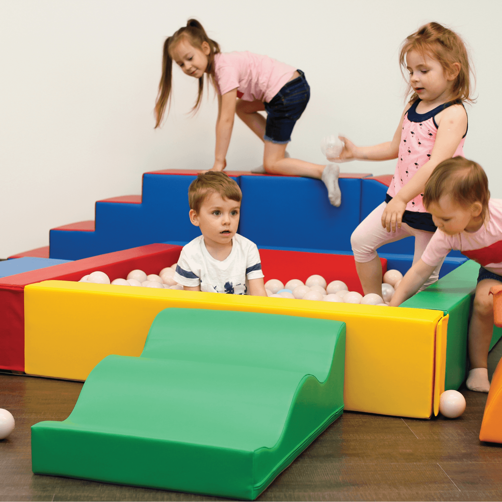 Soft Play Square Ball Pit - Ball Play Heaven-Ball Pit-IGLU Soft Play-white-Natural CuteNest