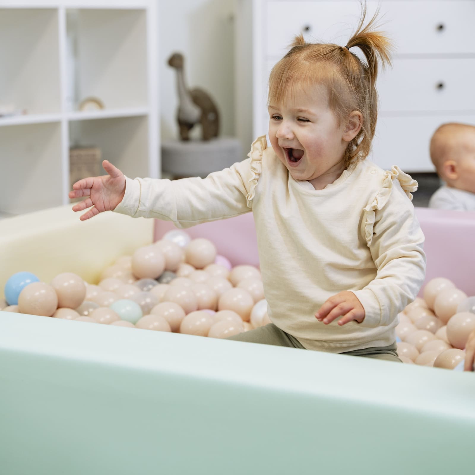 Soft Play Square Ball Pit - Ball Play Heaven-Ball Pit-IGLU Soft Play-white-Natural CuteNest