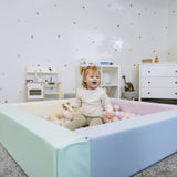 Soft Play Square Ball Pit - Ball Play Heaven-Ball Pit-IGLU Soft Play-white-Natural CuteNest