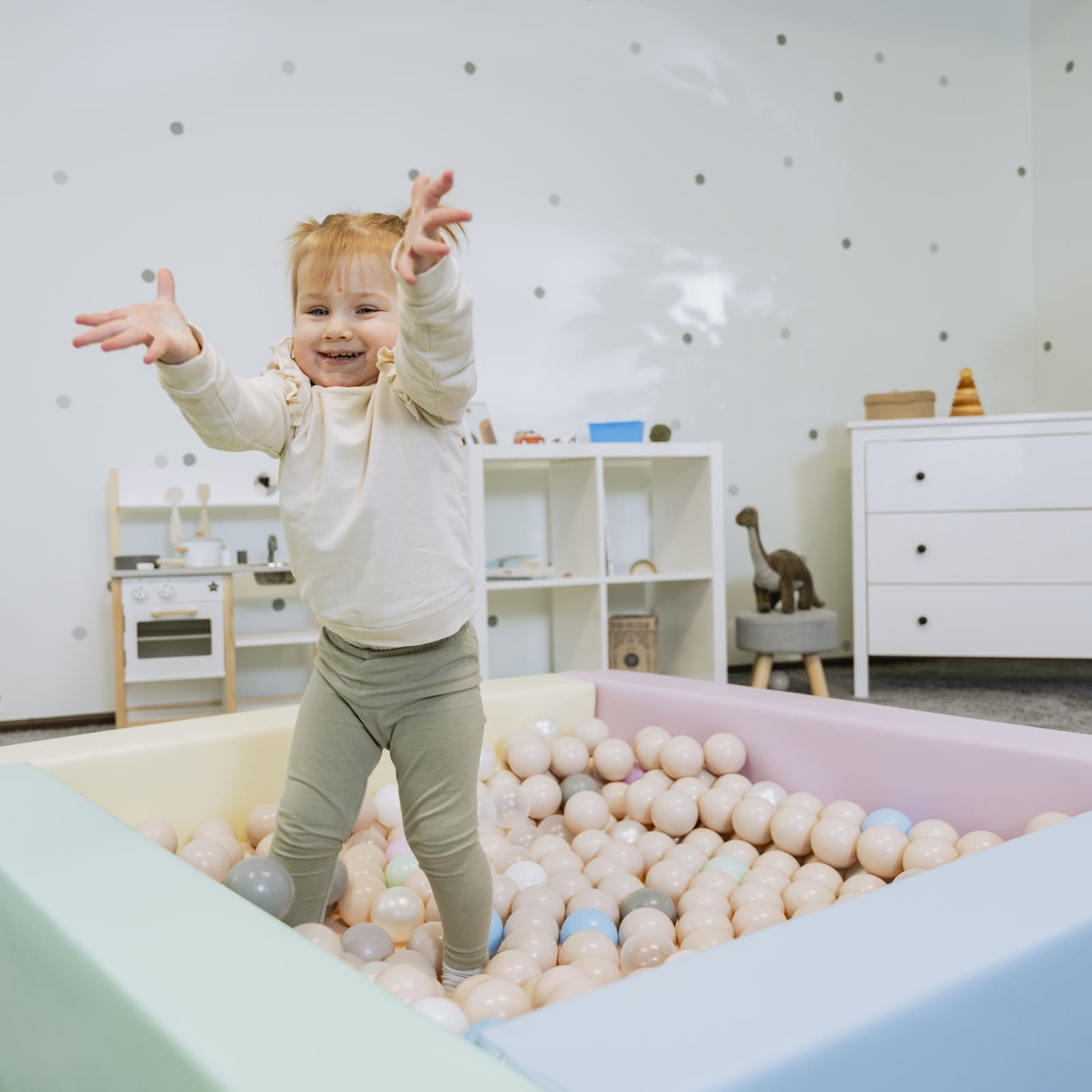 Soft Play Square Ball Pit - Ball Play Heaven-Ball Pit-IGLU Soft Play-white-Natural CuteNest