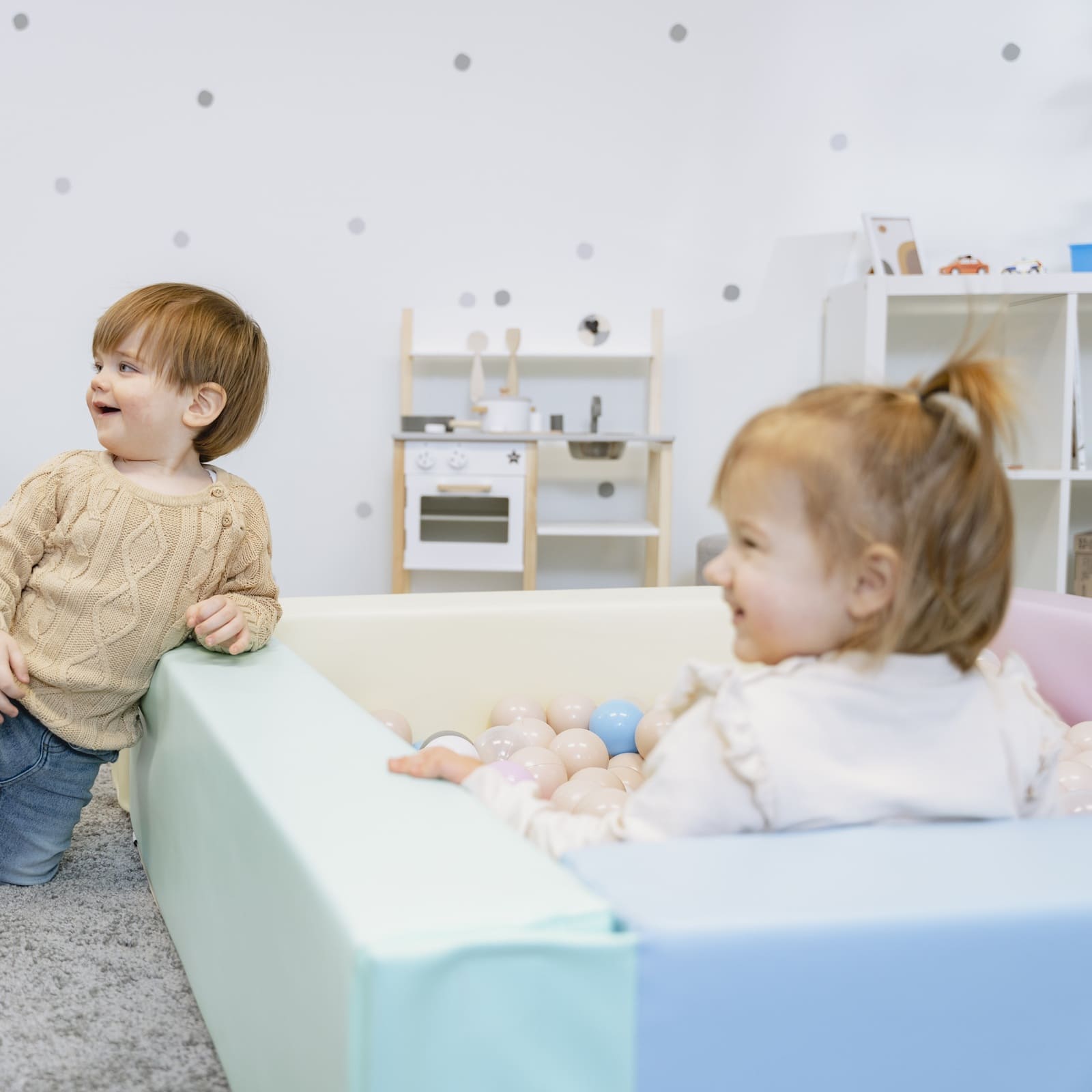 Soft Play Square Ball Pit - Ball Play Heaven-Ball Pit-IGLU Soft Play-white-Natural CuteNest