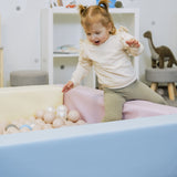 Soft Play Square Ball Pit - Ball Play Heaven-Ball Pit-IGLU Soft Play-white-Natural CuteNest