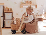 Water Hyacinth Doll Pram & Walker - Natural CuteNest