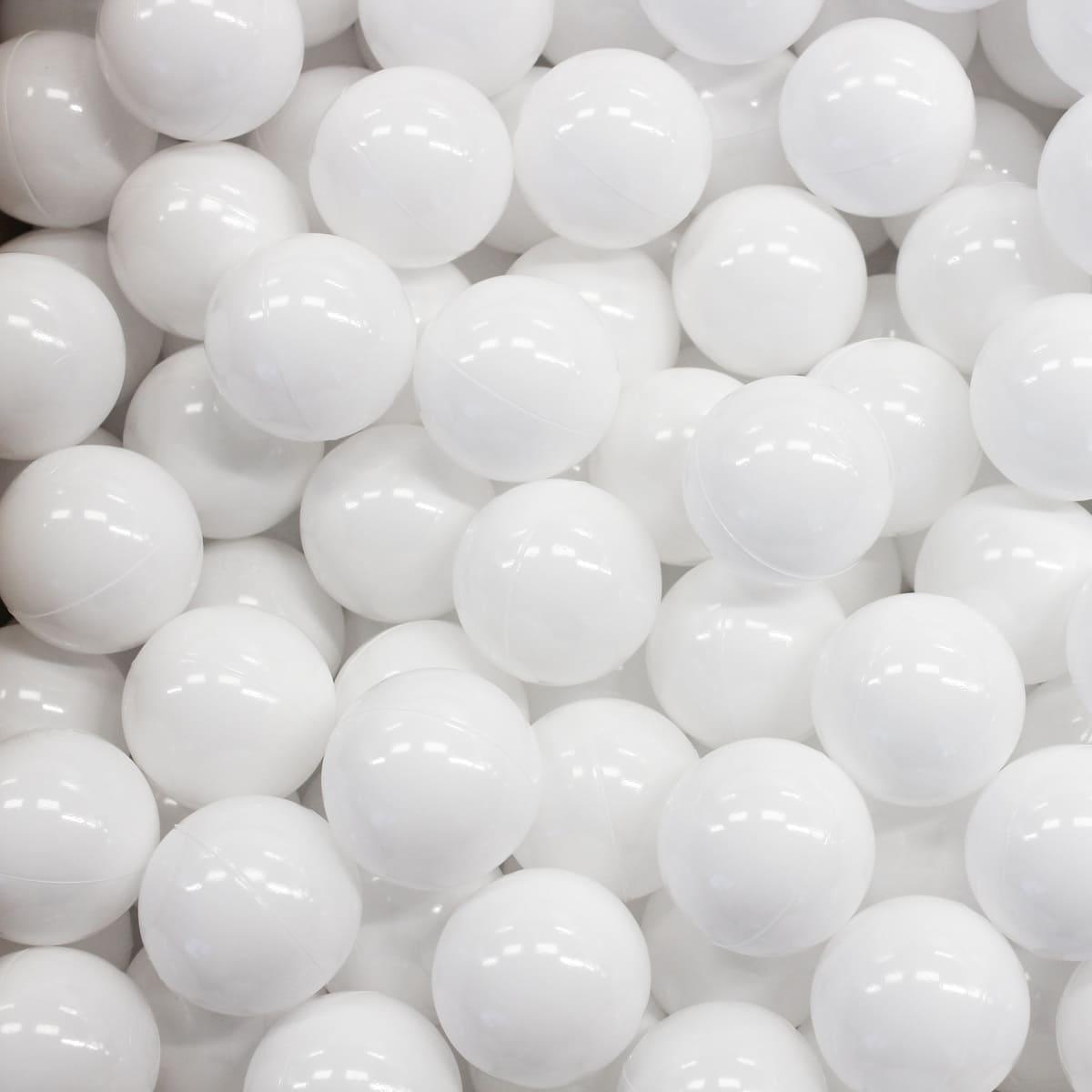 White Ball Pit Balls (Large, 500pcs) - Natural CuteNest