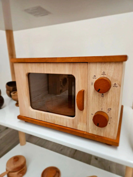 Wooden Microwave Oven - Natural CuteNest