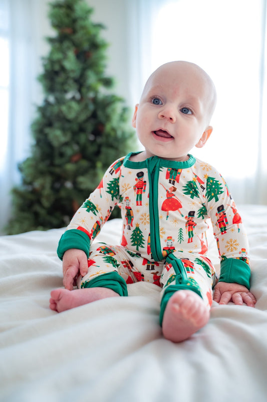 Zip Romper in Nutcracker - Natural CuteNest