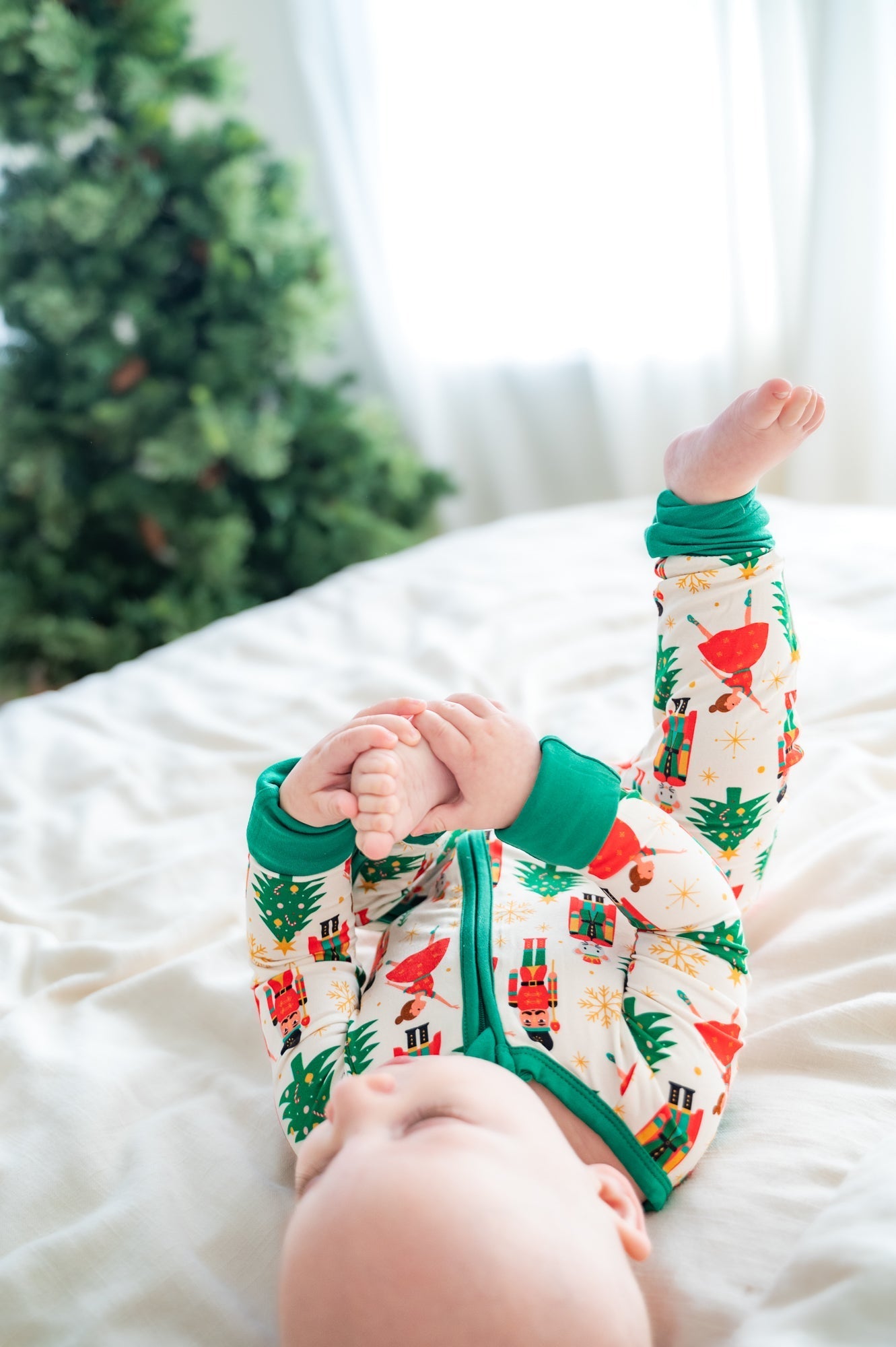 Zip Romper in Nutcracker - Natural CuteNest